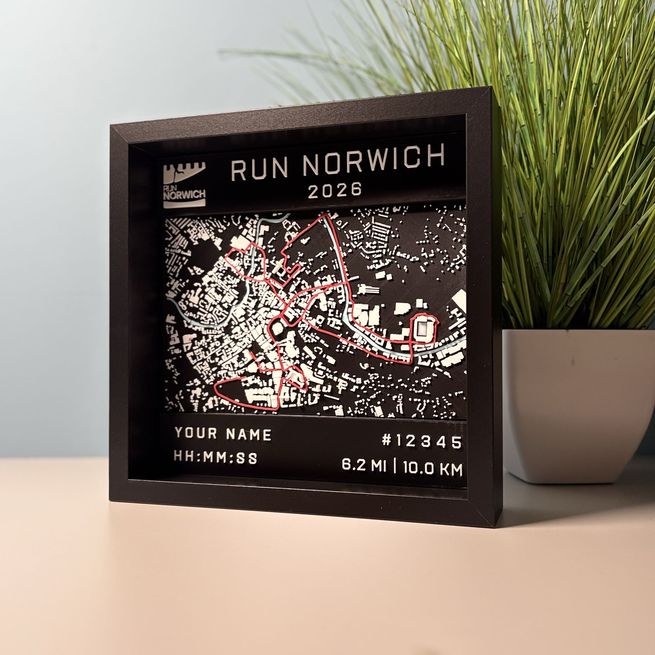 Norwich Run Personalised - Add Name, Race Number & Finish Time