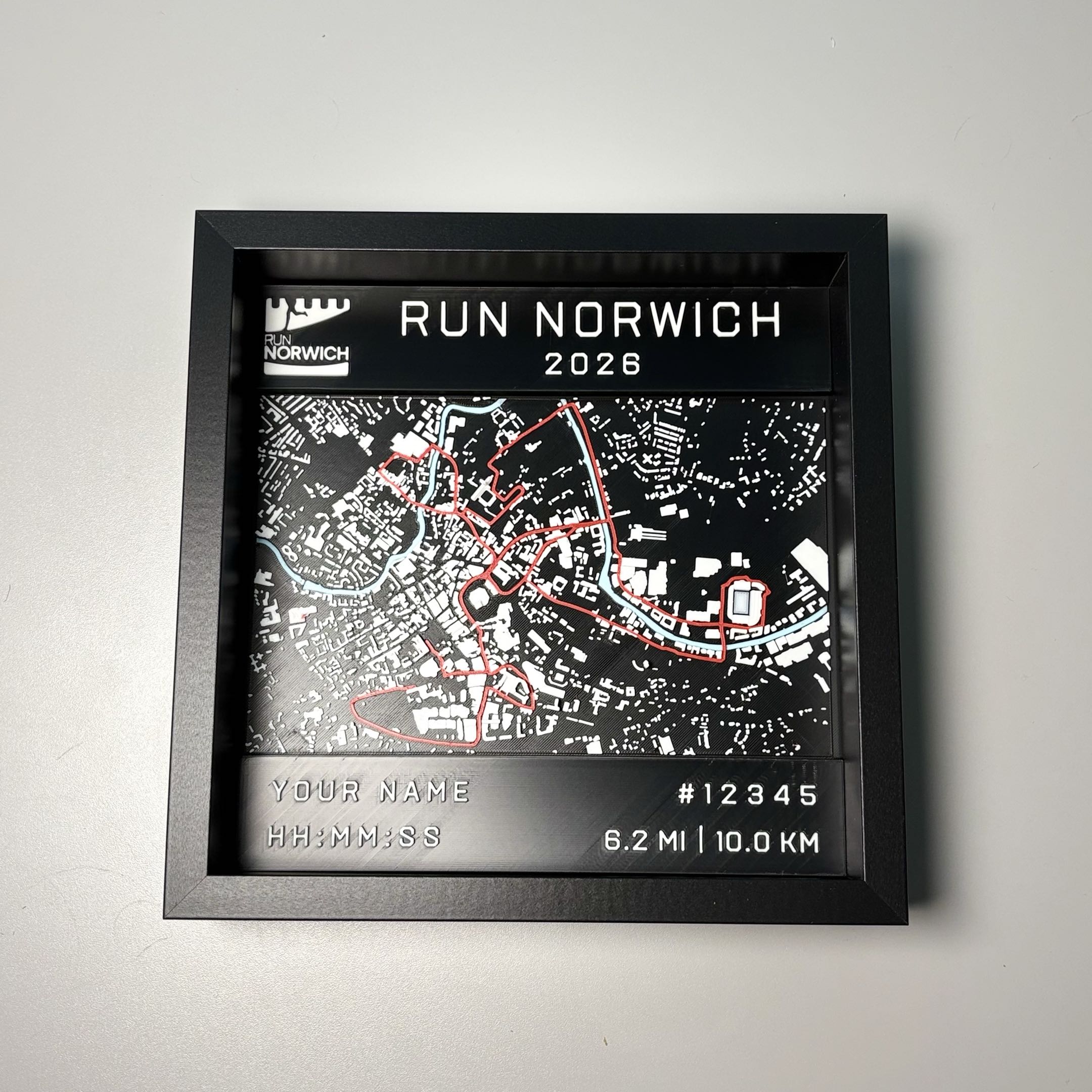 Norwich Run Personalised - Add Name, Race Number & Finish Time
